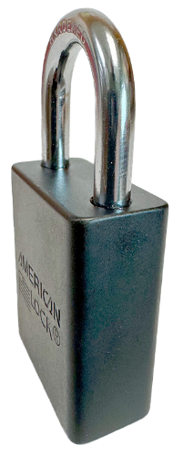 Alum Padlock 1-1/2" Body 1/4" Shackle Diameter 1" Shackle Length Black 3