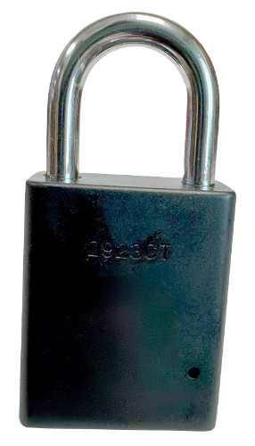 Alum Padlock 1-1/2" Body 1/4" Shackle Diameter 1" Shackle Length Black 4