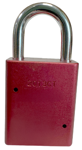Alumi Padlock 1-1/2" Body 1/4" Shackle Diameter 1" Shackle Length Red 4