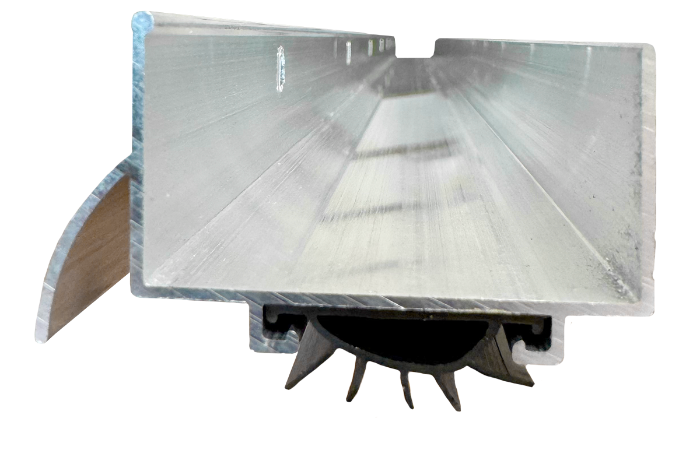 Door Shoe 1-3/4"Wx1-1/4"Hx36"L Aluminum w/Vinyl Insert 1