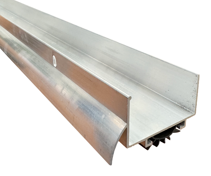 Door Shoe 1-3/4"Wx1-1/4"Hx36"L Aluminum w/Vinyl Insert 3