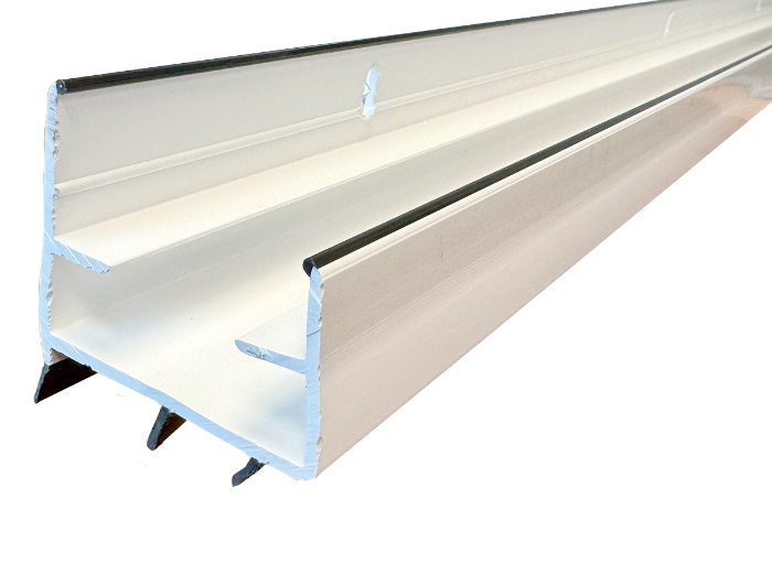 Door Shoe Sweep, 1-3/4"W x 1-1/2"H, Plus 3/8" Rubber Sweeps, 35-3/4"Long 2