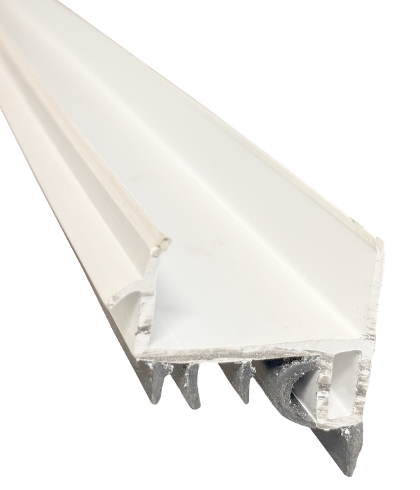Door Shoe, 1-3/4"W x 1-1/2"H, Plus 1/2" Rubber Sweep, 36" Long, White 4
