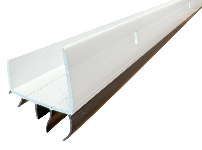 Door Shoe, 1-3/4"W x 1-1/2"H, Plus 13/16" Rubber Sweeps, 35-3/4" Long 3