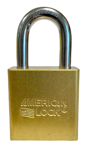 Aluminum Padlock 1-3/4" Body 5/16" Shackle Diameter 1-1/8" Shackle Length Yellow 1