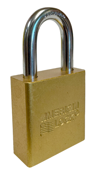 Aluminum Padlock 1-3/4" Body 5/16" Shackle Diameter 1-1/8" Shackle Length Yellow 2