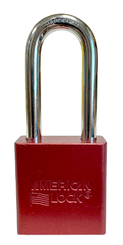 Aluminum Padlock 1-3/4" Body 5/16" Shackle Diameter 2" Shackle Length Red 1