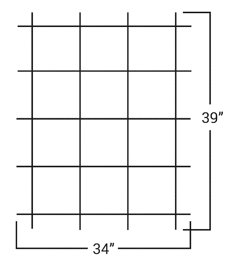 Fixed Commercial Window Bar Panel Size 34"W x 39"H, Black