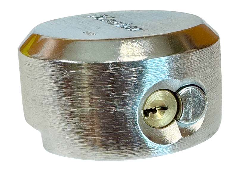 MASTER 6721WO High Security Hidden Shackle Puck Lock Commercial Cylinder 2-1/8" Width 3/4" Shackle Clearance 5/16" Shackle Diameter _ 102681