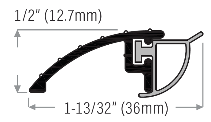 Residential Sill Door Bumper Weatherstrip Seal Sizing Chart