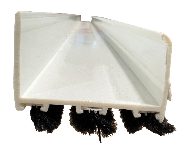Residential white 1-3/4" x 36" Mo-hair box sweep 3