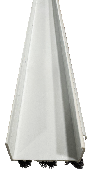 Residential white 1-3/4" x 36" Mo-hair box sweep 1