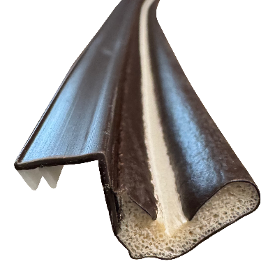 Residential brown single door, kerf weatherstrip 2