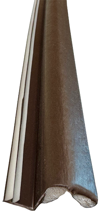 Residential brown single door, kerf weatherstrip 4