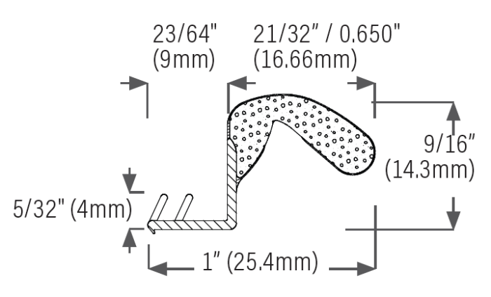 Residential White Single Door Kerf Weatherstrip Sizing Chart 1