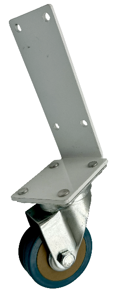 Castor Wheel, rubber. double bearing. White. Castor wheel for storefront folding window bar gate. 2