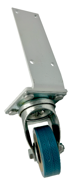 Castor Wheel, rubber. double bearing. White. Castor wheel for storefront folding window bar gate. 3