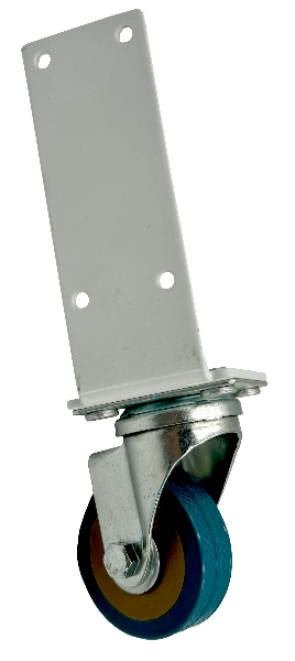 Castor Wheel, rubber. double bearing. White. Castor wheel for storefront folding window bar gate. 4