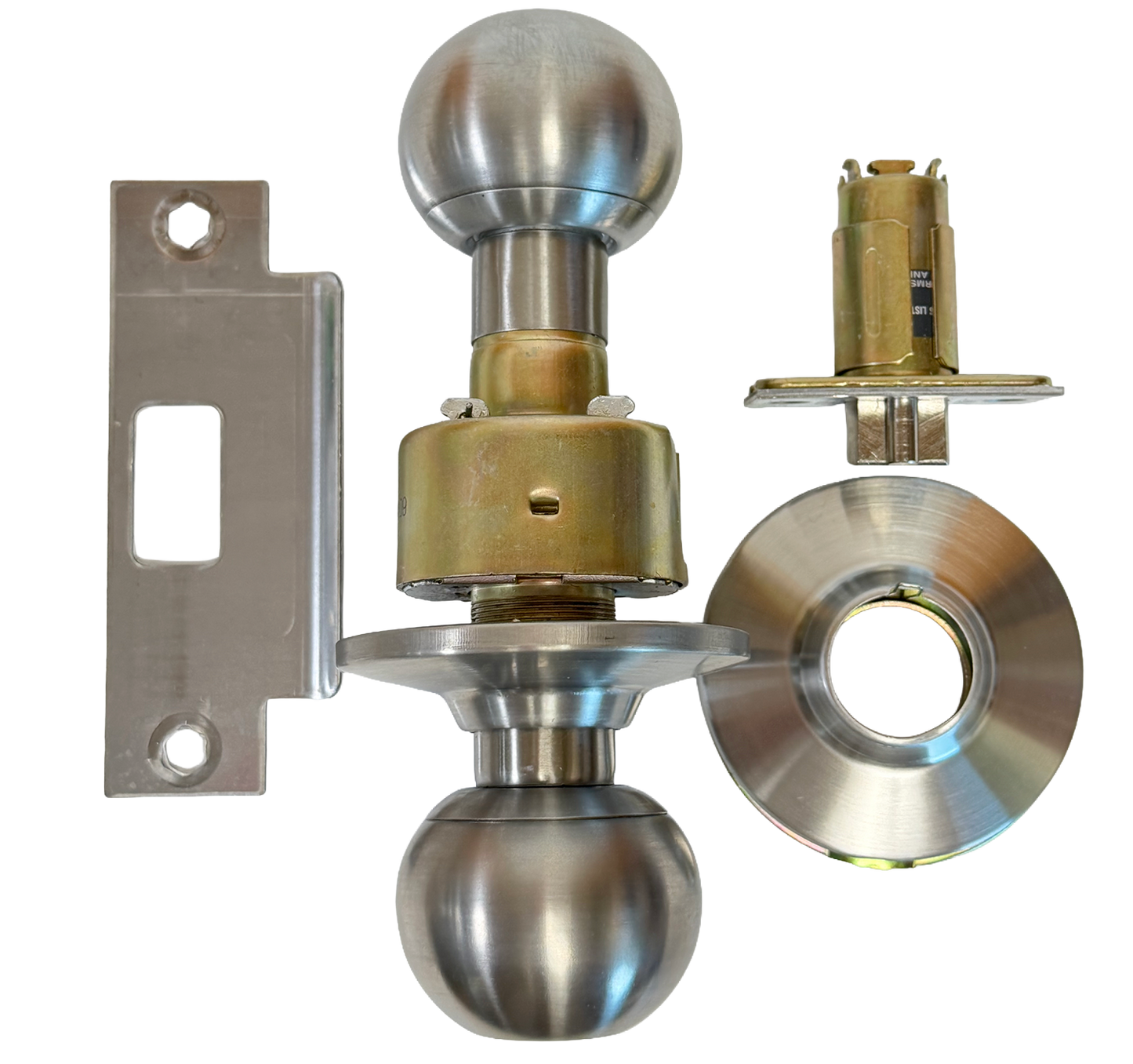 LSDA Grade 2 Knobset 100B Series. Entrance. Finish 32D (Stainless Steel). SC4 Keyway. 5