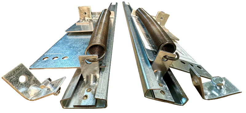 Steelcraft Top track mounted safety garage door stop pusher spring - 27" Pair.