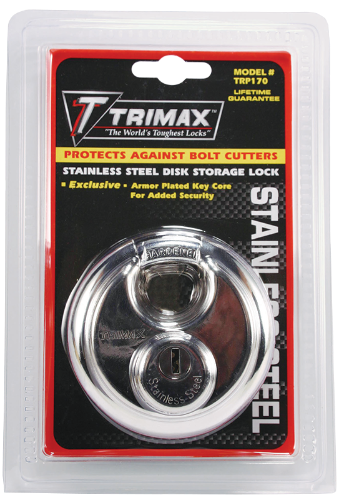 Stainless Steel 70mm Round Keyed Padlock 2