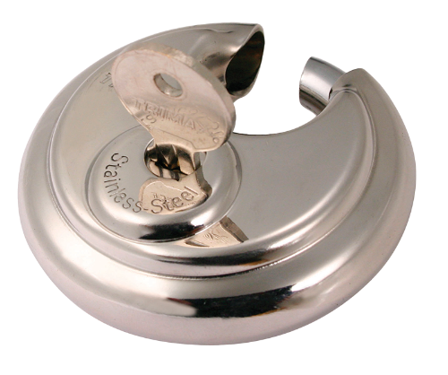 Stainless Steel 70mm Round Keyed Padlock 3