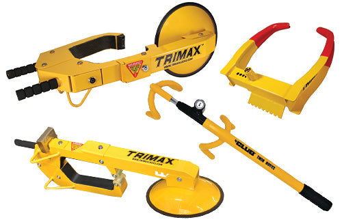 Wheel locks and steering wheel locks help secure your vehicle or trailer from theft