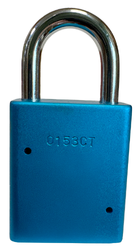 Alum Padlock 1-1/2" Body 1/4" Shackle Diameter 1" Shackle Length Blue 4