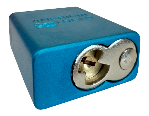 Alum Padlock 1-1/2" Body 1/4" Shackle Diameter 1" Shackle Length Blue 5