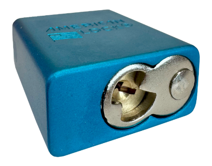 Alum Padlock 1-1/2" Body 1/4" Shackle Diameter 1" Shackle Length Blue 5