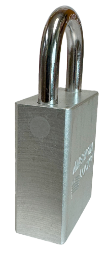 Alum Padlock 1-1/2" Body 1/4" Shackle Diameter 1" Shackle Length Clear 2