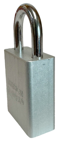 Alum Padlock 1-1/2" Body 1/4" Shackle Diameter 1" Shackle Length Clear 3