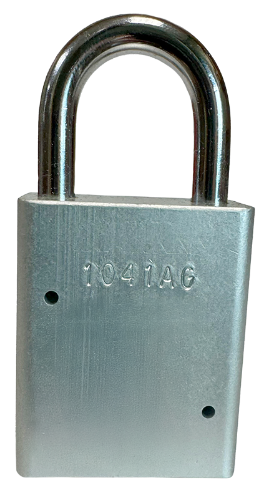 Alum Padlock 1-1/2" Body 1/4" Shackle Diameter 1" Shackle Length Clear 4