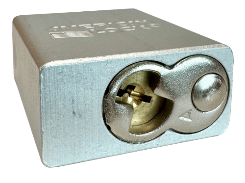 Alum Padlock 1-1/2" Body 1/4" Shackle Diameter 1" Shackle Length Clear 5