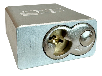 Alum Padlock 1-1/2" Body 1/4" Shackle Diameter 1" Shackle Length Clear 5