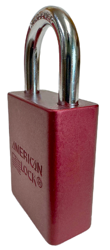 Alumi Padlock 1-1/2" Body 1/4" Shackle Diameter 1" Shackle Length Red 3