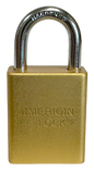 Alum Padlock 1-1/2" Body 1/4" Shackle Diameter 1" Shackle Length Yellow 1
