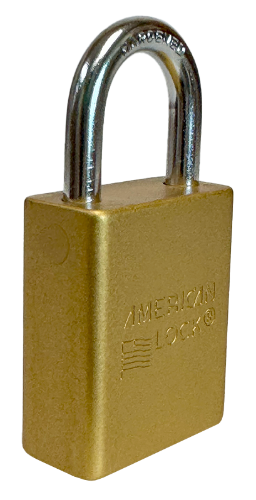 Alum Padlock 1-1/2" Body 1/4" Shackle Diameter 1" Shackle Length Yellow 2