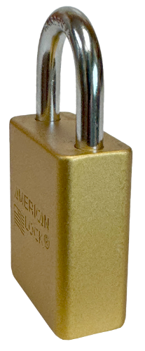 Alum Padlock 1-1/2" Body 1/4" Shackle Diameter 1" Shackle Length Yellow 3
