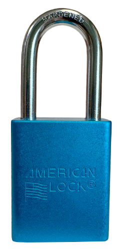 Alum Padlock 1-1/2" Body 1/4" Shackle Diameter 1-1/2" Shackle Length Blue 1