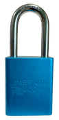 Alum Padlock 1-1/2" Body 1/4" Shackle Diameter 1-1/2" Shackle Length Blue 1