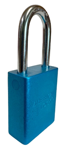Alum Padlock 1-1/2" Body 1/4" Shackle Diameter 1-1/2" Shackle Length Blue 2