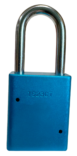 Alum Padlock 1-1/2" Body 1/4" Shackle Diameter 1-1/2" Shackle Length Blue 4