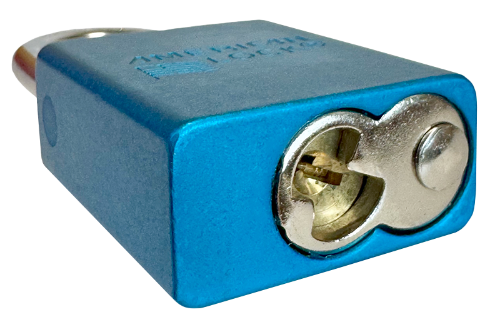 Alum Padlock 1-1/2" Body 1/4" Shackle Diameter 1-1/2" Shackle Length Blue 5