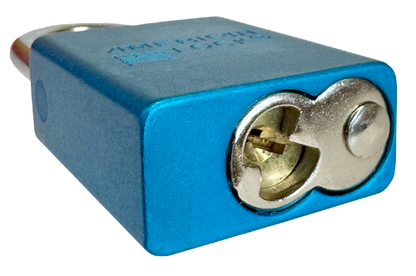 Alum Padlock 1-1/2" Body 1/4" Shackle Diameter 1-1/2" Shackle Length Blue 5