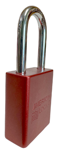 Alum Padlock 1-1/2" Body 1/4" Shackle Diameter 1-1/2" Shackle Length Red 2