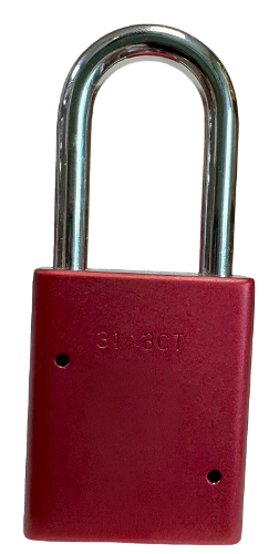 Alum Padlock 1-1/2" Body 1/4" Shackle Diameter 1-1/2" Shackle Length Red 4