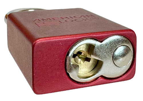 Alum Padlock 1-1/2" Body 1/4" Shackle Diameter 1-1/2" Shackle Length Red 5