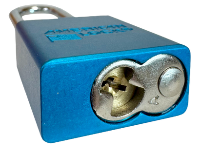 Alum Padlock 1-1/2" Body 1/4" Shackle Diameter 3" Shackle Length Blue 5