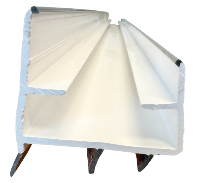 Door Shoe Sweep, 1-3/4"W x 1-1/2"H, Plus 3/8" Rubber Sweeps, 35-3/4"Long 1